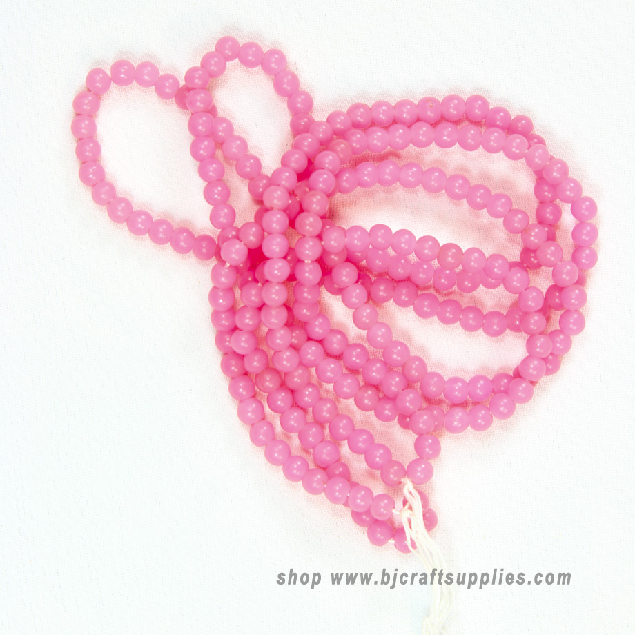 Pearl Beads - Round Beads - Round Pearls - Pink Fishing Beads