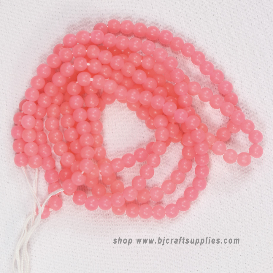 Pearl Beads - Round Beads - Round Pearls - Pink Fishing Beads