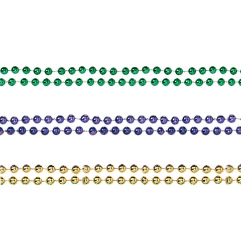 Mardi Gras Necklace - Specialty Mardi Gras Beads - Parade Beads