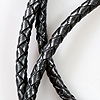 Leather Bolo Cord - Round Braided Leather Cord - Dk Gunmetal - Bolo Leather - Leather Bolo Tie Cord - Leather Bolo Cord