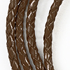 Leather Bolo Cord - Round Braided Leather Cord - Brown - Bolo Leather - Leather Bolo Tie Cord - Leather Bolo Cord