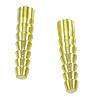 Ribbed Tapered Bolo Tie Tips - Goldtone - Bolo Tips - Bolo Tie End Caps - Bolo Tie Supplies - Bolo Making Supplies