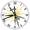 Clock Hands Set - Clock Arms - Replacement Clock Hands - Black Clock Hands - Gold Clock Arms