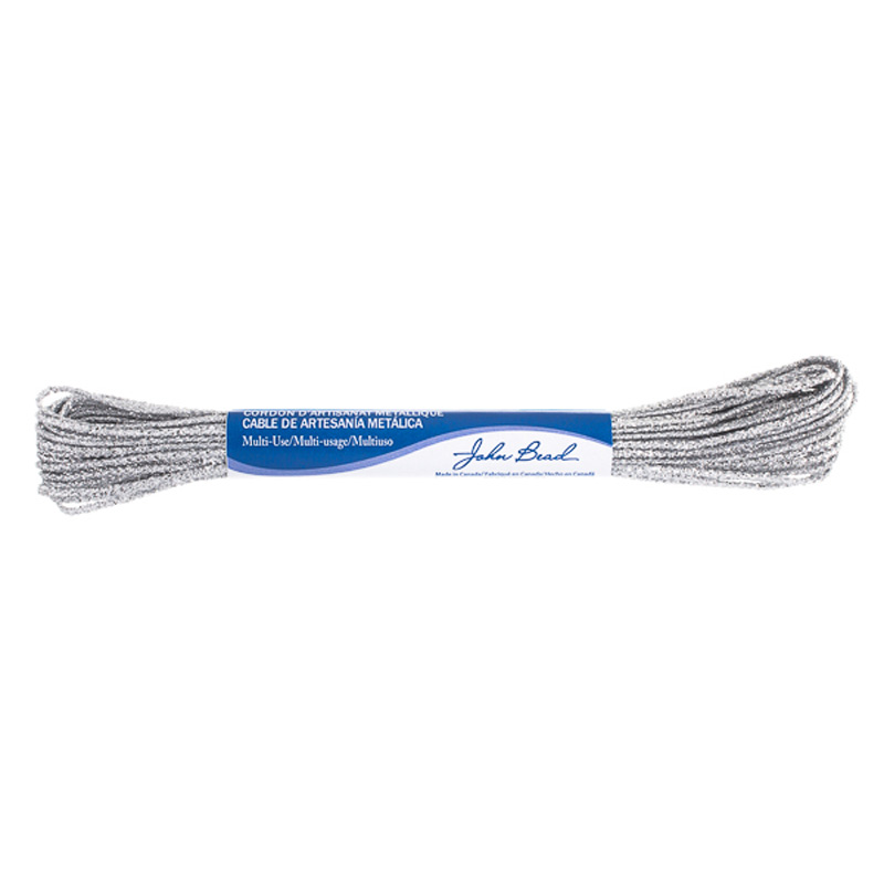 Plastic Canvas Cord - Silver Metallic Cording