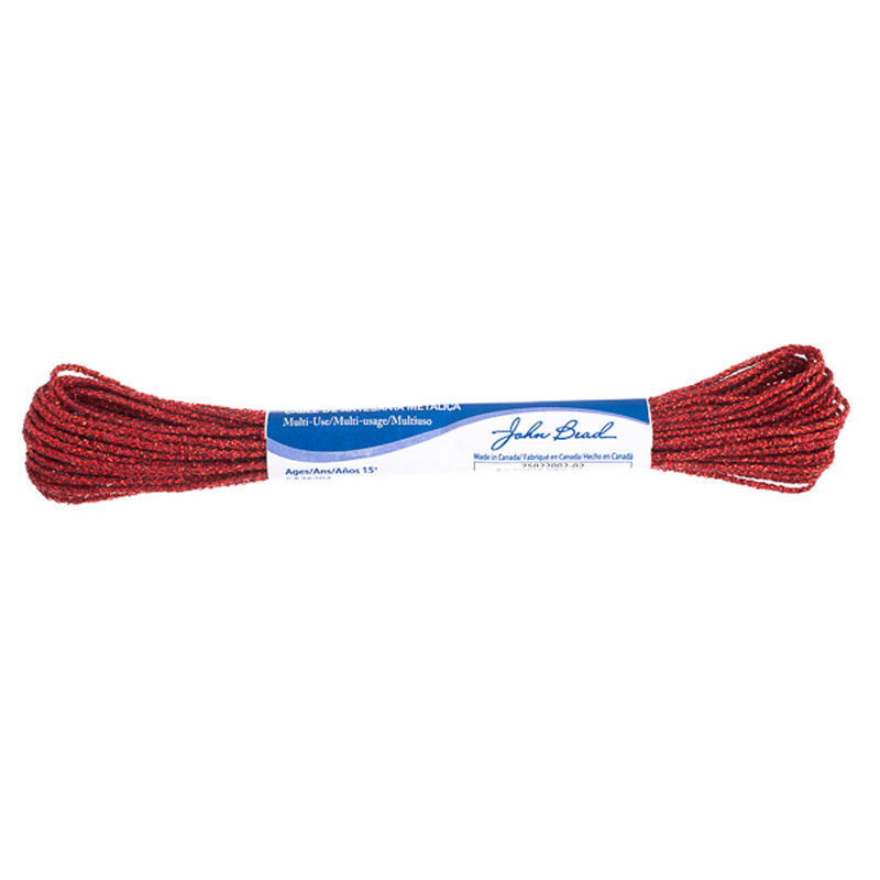 Plastic Canvas Cord - Red Metallic Cording