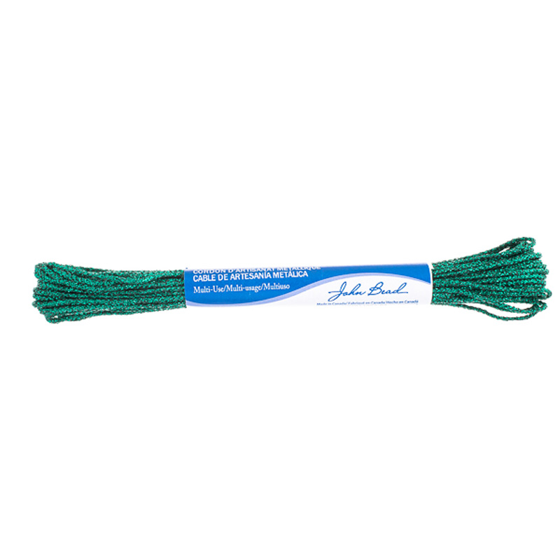 Plastic Canvas Cord - Green Metallic Cording