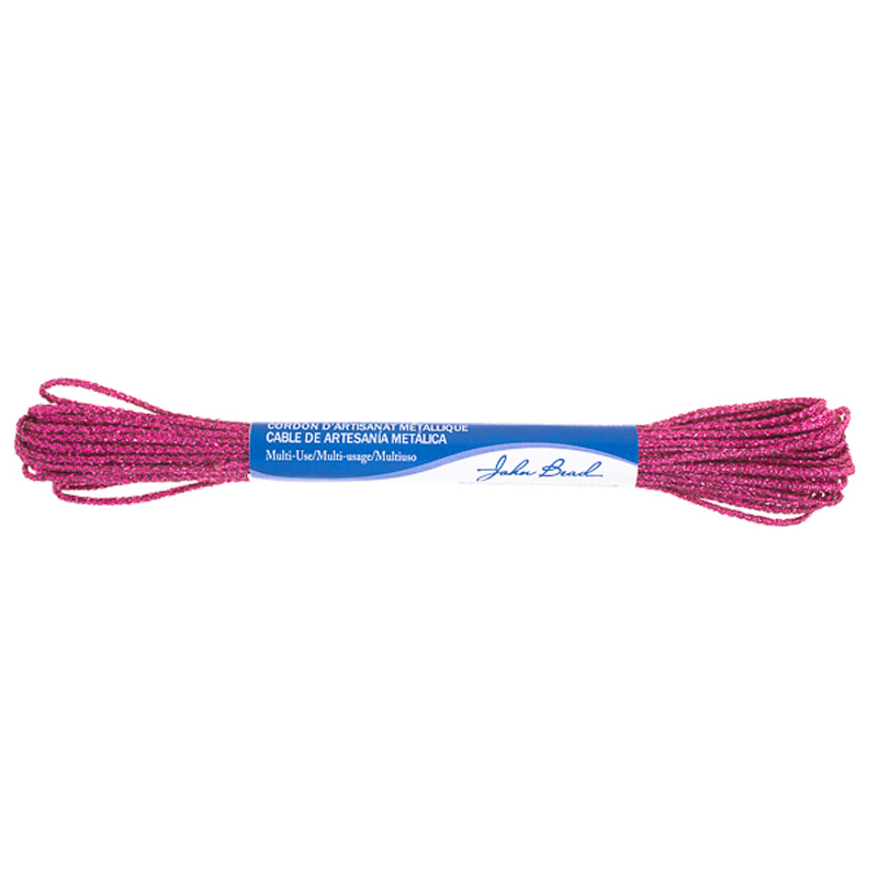 Plastic Canvas Cord - Fuchsia Pink Metallic Cording