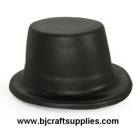 60 Pieces 3 Size Mini Black Top Hats Miniature Snowman Hats Top Hats Plastic for Crafts DIY Decoration Party Supplies 