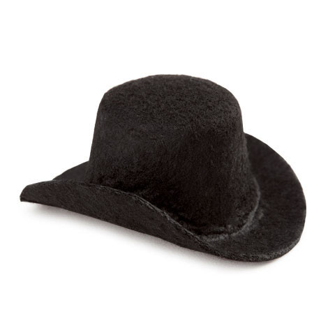 Black Top Hat - Snowman Hat - Snowman Top Hat - Small Top Hats - Plastic Top Hats