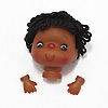Happy Clown Head With Hands - Black Skin - Plastic Clown Doll Head - 