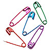 Safety Pins - Size 00 Safety Pins in Beautiful Metallic Colors - Safety Pins Assorted Colors - 3/4" Safety Pins - Colorful Metallic Safety Pins