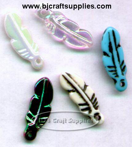 Feather Beads - Feather Charms - Jewelry Charms