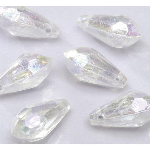 Acrylic faceted  drop beads