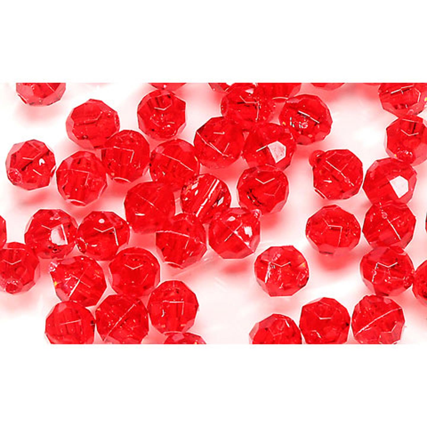 Fishing Beads - Acrylic Faceted Beads - Plastic Faceted Beads - Faceted Craft Beads