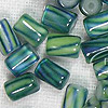 Striped Glass Tube Beads - Glass Beads - Tube Beads