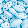 Three Hole Beads - Czech Cali Beads - 3 Hole Beads - Turquoise Silk - Marquise Beads - Oblong Beads -