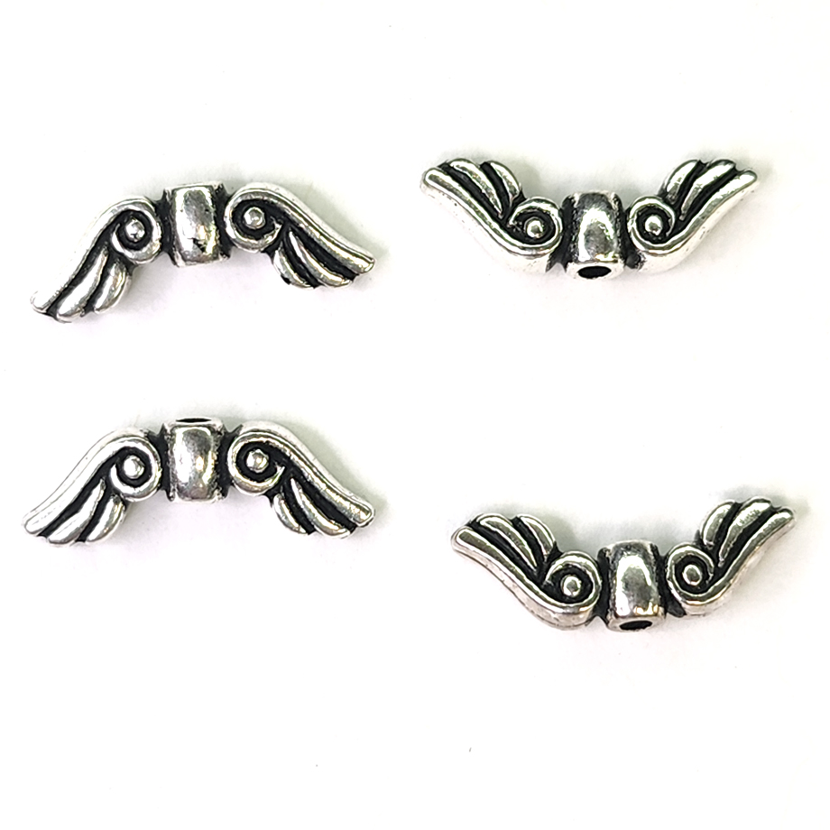 Metal Beads - Wing Beads for Fairies - Angel Wing Beads