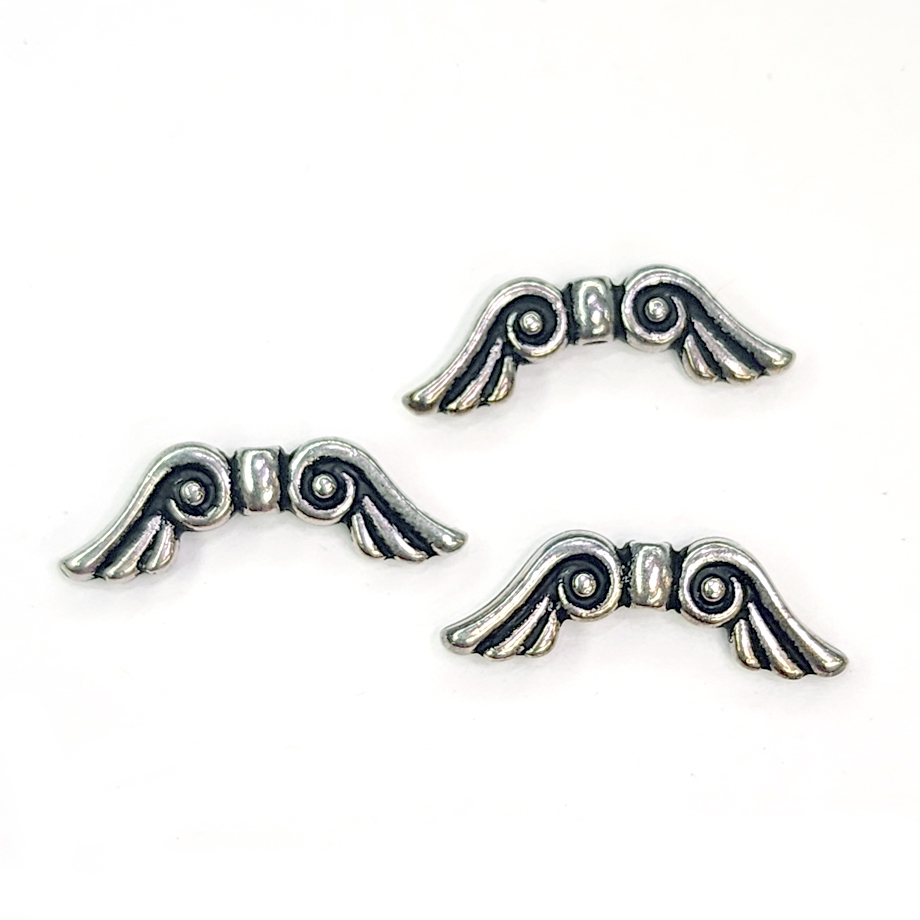 Metal Beads - Wing Beads for Fairies - Angel Wing Beads