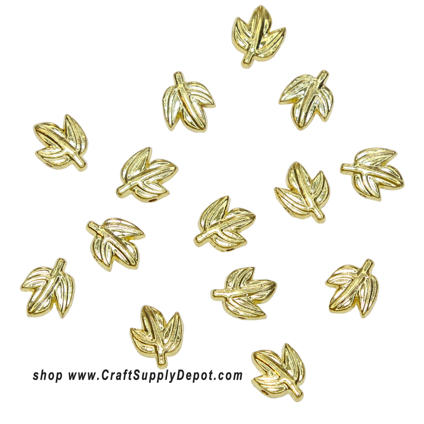 Metal Leaf Beads - Fall Leaf Beads