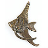 Angelfish Charms - Angelfish Beads - Antique Gold - Fish Beads - Fish Charms -