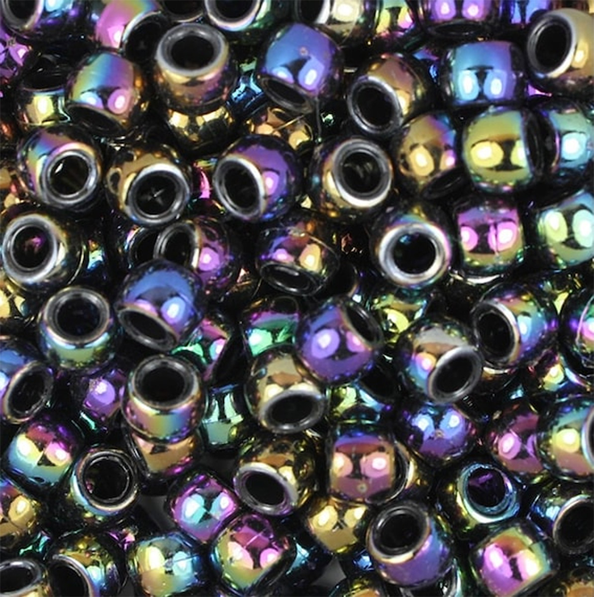 Black AB Pony Beads