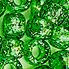 Green Glitter Pony Beads
