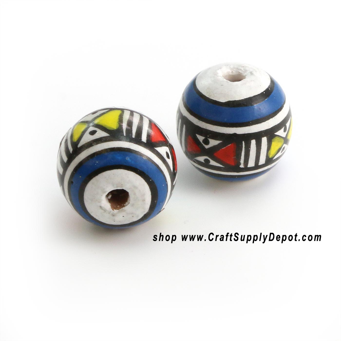 Peruvian Porcelain Beads - Ceramic Beads for Jewelry Making