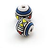 Round Porcelain Beads - Round Ceramic Peruvian Beads - Peruvian Porcelain Beads - Ceramic Beads for Jewelry Making
