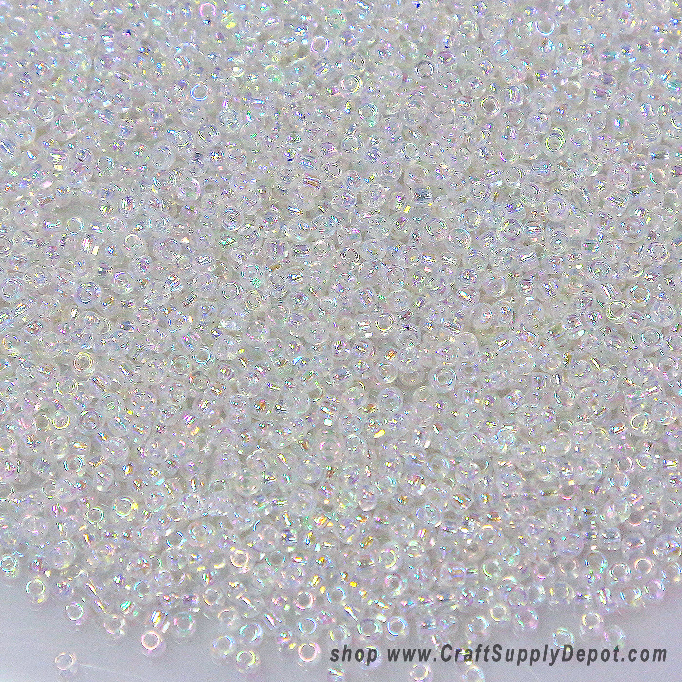 10/0 Seed Beads - Clear Seed Beads - Iridescent Seed Beads