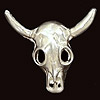 Cast Metal Bolo Slide - Cow Skull - 