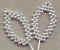  - Shear leaves with pearl edging for corsages, floral arrangements, wedding decorations, providing an elegant accent.