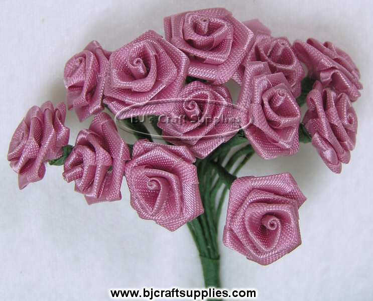 Satin Ribbon Roses - Floral Supplies