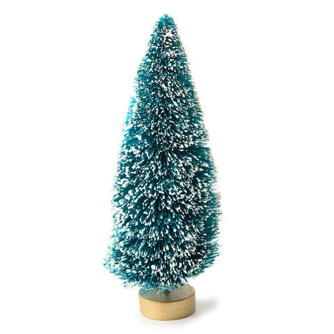 Sisal Bottle Brush Trees - Sisal Trees For Crafts - Flocked Bottle Brush Trees