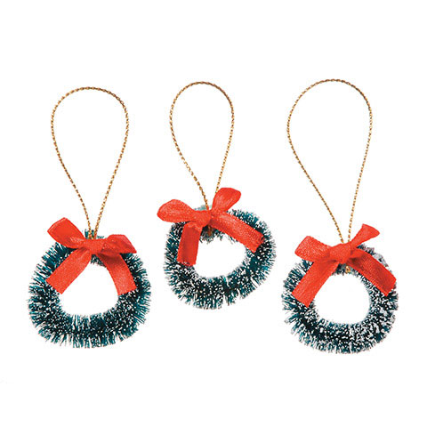 Miniature Frosted Sisal Wreaths - Mini Sisal Wreaths