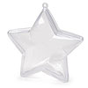 Clear Plastic Ornaments - Clear Fillable Ornaments - Fillable Star Ornaments - Clear Plastic Christmas Ornaments - Clear Plastic Ornaments To Fill - Plastic Fillable Christmas Ornaments