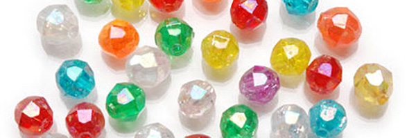 Iridescent Faceted Beads - Faceted Iridescent BeadsAB Faceted Beads -Faceted AB Beads