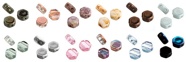 Two Hole Beads - 2 Hole Beads - 2 Hole Slider Beads - Double Hole BeadsTwo Hole Beads - 2 Hole Beads - Honeycomb Beads