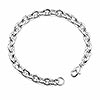 Blank Charm Bracelet Chain with Lobster Clasp - Bright silver-tone empty charm bracelet blank with lobster clasp for adding charms, beads and dangles, personalized jewelry making supply for sale