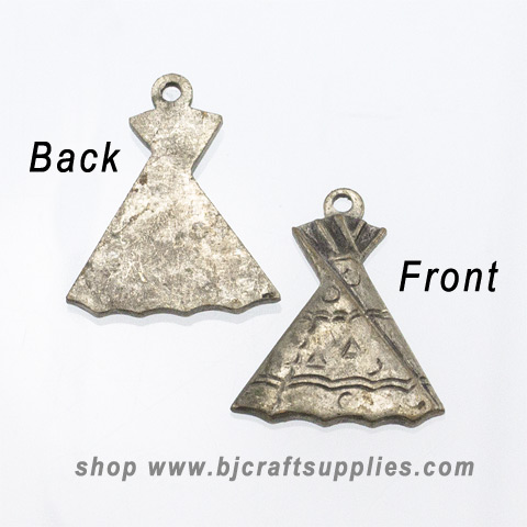 Pewter Colored Jewelry Charm - Tiny Pewter Charms