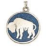 Buffalo Pendant - Bison Pendant - Buffalo Charm - Bison Charm