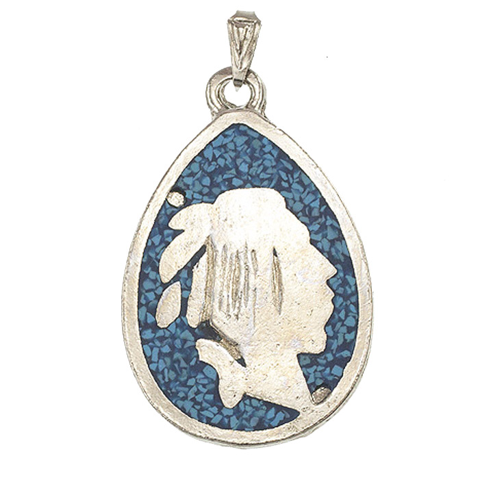 Indian Chief Charm Pendant