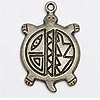 Turtle Jewelry Charm - Pewter Zuni Turtle Charm - Zuni turtle charm, pewter turtle pendant, Southwestern turtle charm, Indian turtle charm and turtle jewelry for necklaces and bracelets