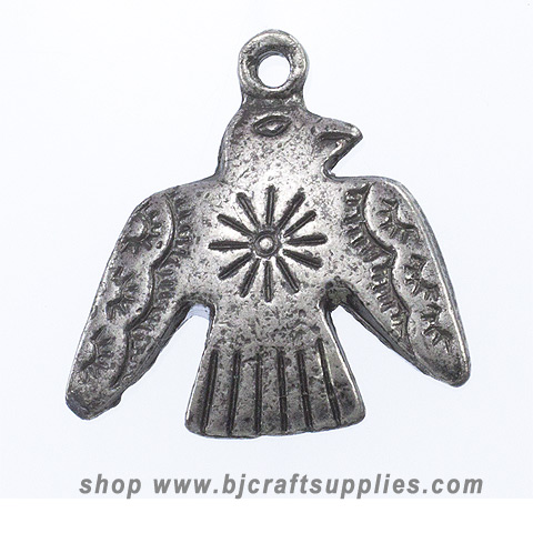 Pewter Colored Jewelry Charm - Bird