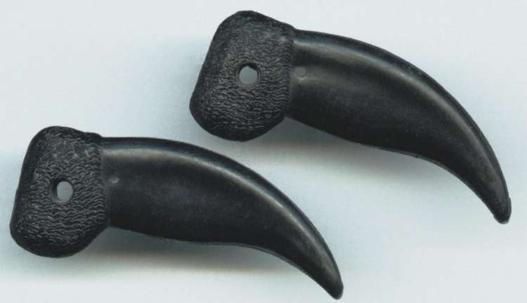 Black bear claw pendants, 1 1/2 inch plastic claws for bear claw necklaces, Native inspired Western jewelry and crafts