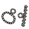 Toggle Jewelry Clasp Set with Rope Design - Beautiful Toggle Clasp with Striped Design - Tibetan Style Toggle Clasps