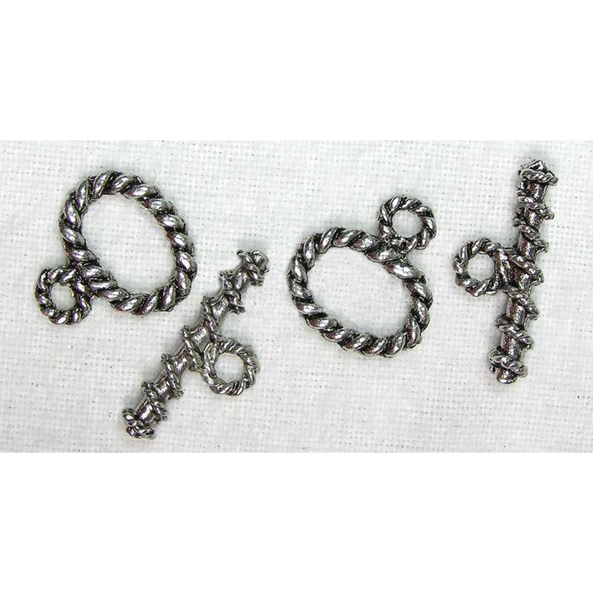 Beautiful Toggle Clasp with Striped Design - Tibetan Style Toggle Clasps