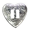 Slotted Heart Concho - Silver - Saddle Conchos - Western Conchos - Heart Shape Concho - Bolo Slide Decor - Bolo Tie Slide - 