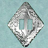 Slotted Diamond Concho - Saddle Conchos - Silver - Saddle Conchos - Western Conchos - Diamond Shape Concho - Bolo Slide Decor - Bolo Tie Slide - 