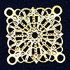 Metal Filigree Embellishments - Square Filigree Findings for Jewelry Making - Brass Filigree Square Connectors - Filigree Jewelry Findings