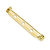 Bar Pins with Safety Catch - Brooch Bar Pin - Locking Pin Backs - Gold - Pin Backs - Brooch Pin Backs - 